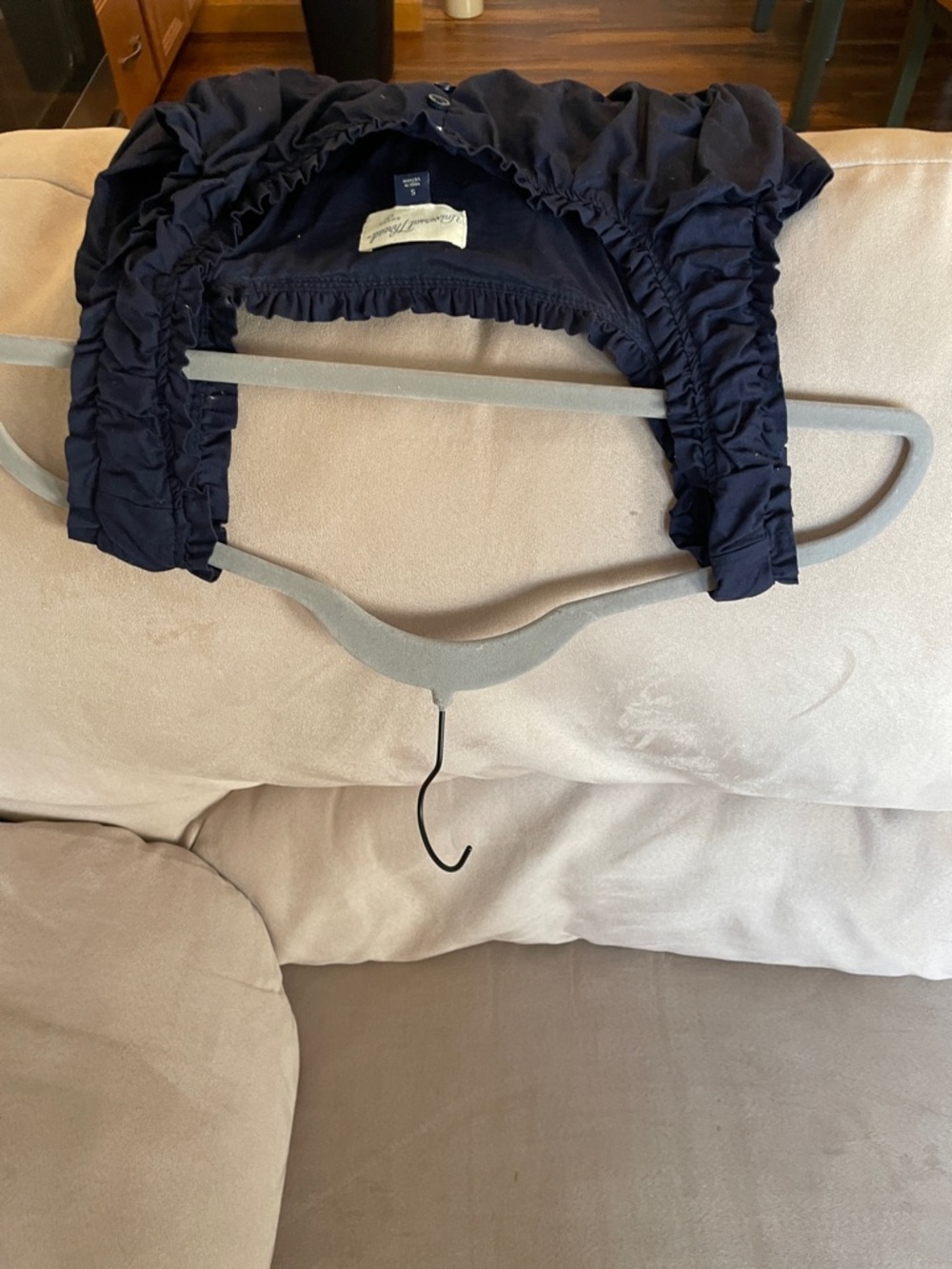 Universal Thread Navy Ruffled Neck dress - Picture 2 of 7